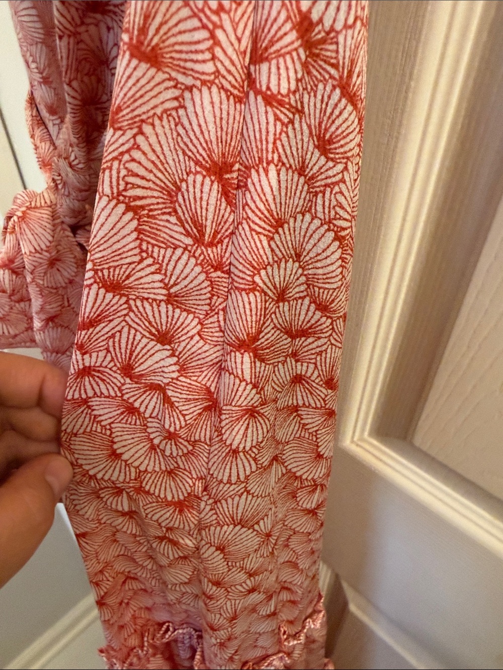 One-Shoulder Coral Shell Dress - Picture 5 of 5